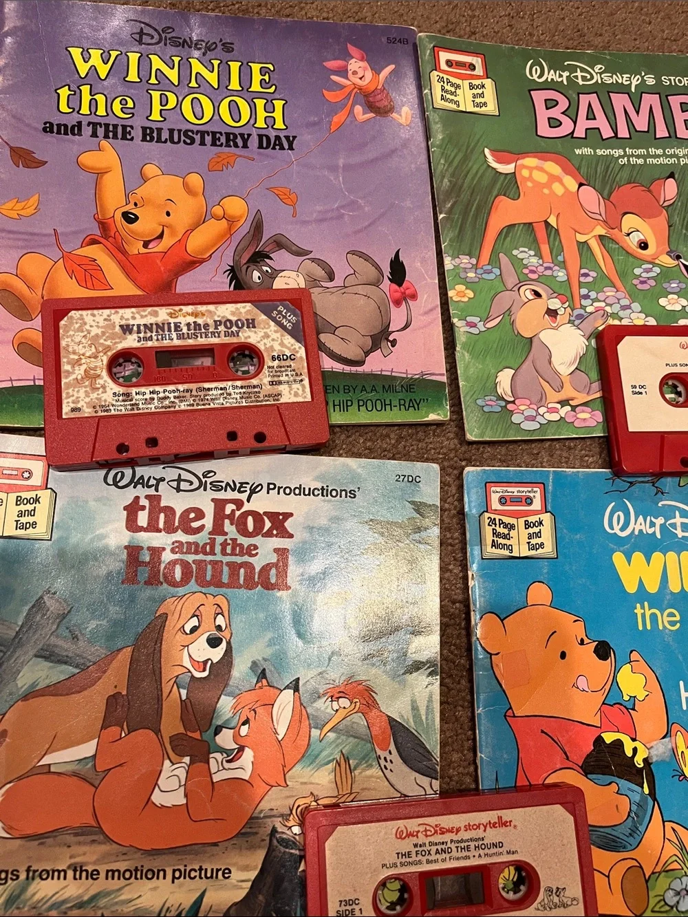 Disney Storybook Cassette Set with Red and White Cassettes